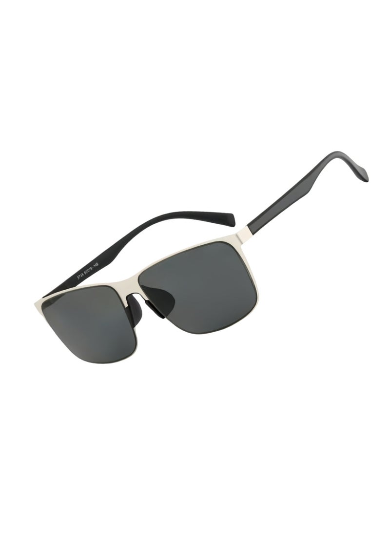 Men's sunglasses, square polarized sunglasses, anti glare driving sunglasses, outdoor, beach, travel, camping and other daily UV400 protective sunglasses - Image 3